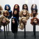 Barbie doll wigs are displayed during the exhibition “Barbie, Life of an Icon” at the Museum of Decorative Arts as part of the Paris Fashion Week Womenswear Fall/Winter 2016/2017 on March 9, 2016, in Paris.